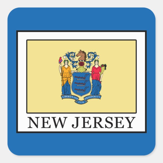 New Jersey Square Sticker (Front)