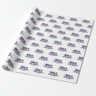 New Jersey Stars and Stripes State Wrapping Paper