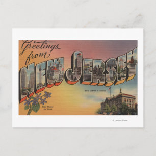 New Jersey (State Capital/Flower) Postcard