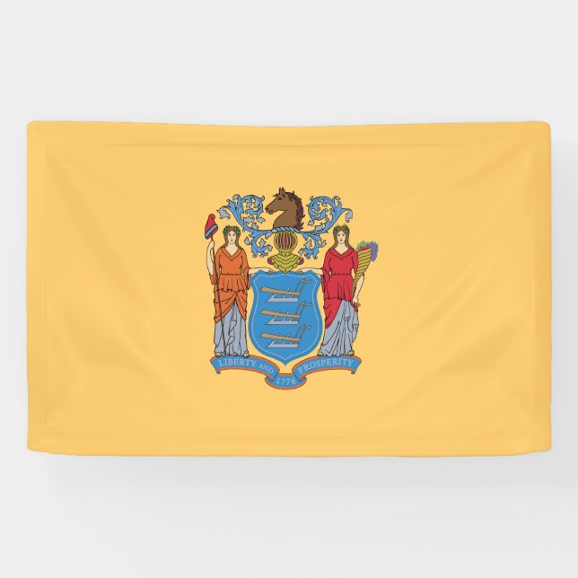 New Jersey State Flag Banner (Horizontal)