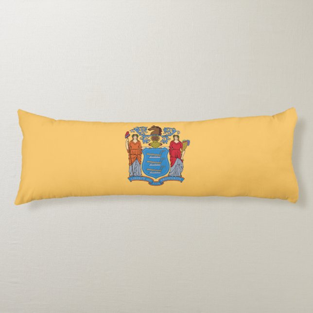 New Jersey State Flag Body Cushion (Front)