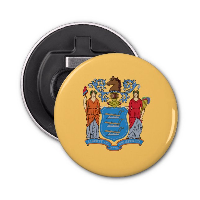 New Jersey State Flag Bottle Opener (Front)