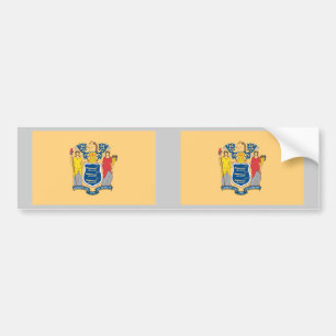 New Jersey State Flag Bumper Sticker