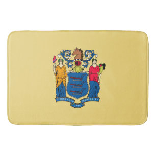 New Jersey State Flag Design Bath Mat