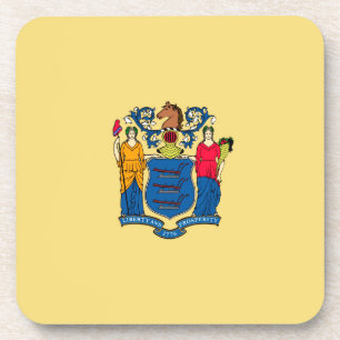 New Jersey State Flag Design Decor Coaster