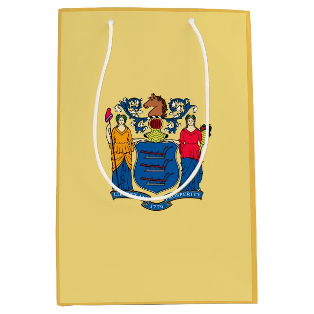 New Jersey State Flag Design Medium Gift Bag (Front)