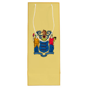 New Jersey State Flag Design Wine Gift Bag