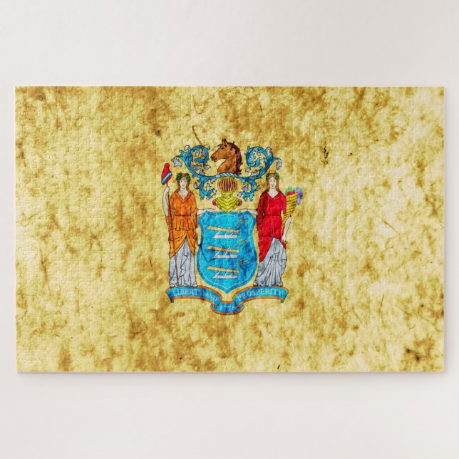 New Jersey State Flag Jigsaw Puzzle (Horizontal)