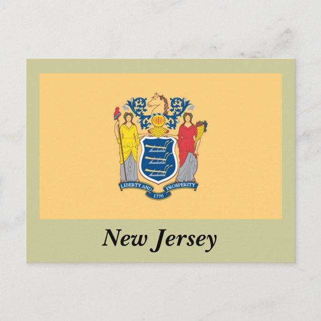 New Jersey State Flag Postcard (Front)