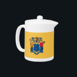 New Jersey State Flag Teapot<br><div class="desc">Infuse your tea time with New Jersey pride using our exclusive teapot featuring the flag of New Jersey! Designed to combine elegance with state pride, this teapot is more than just a vessel; it’s a celebration of New Jersey’s heritage and cultural identity. The teapot prominently displays the iconic New Jersey...</div>