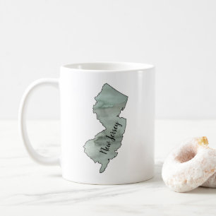 New Jersey State Illustration Coffee Mug