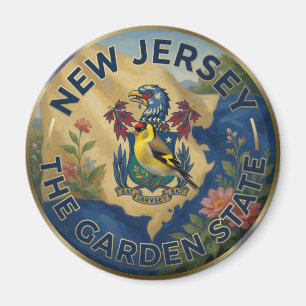New Jersey State Pride ✦ Garden State Heritage Magnet