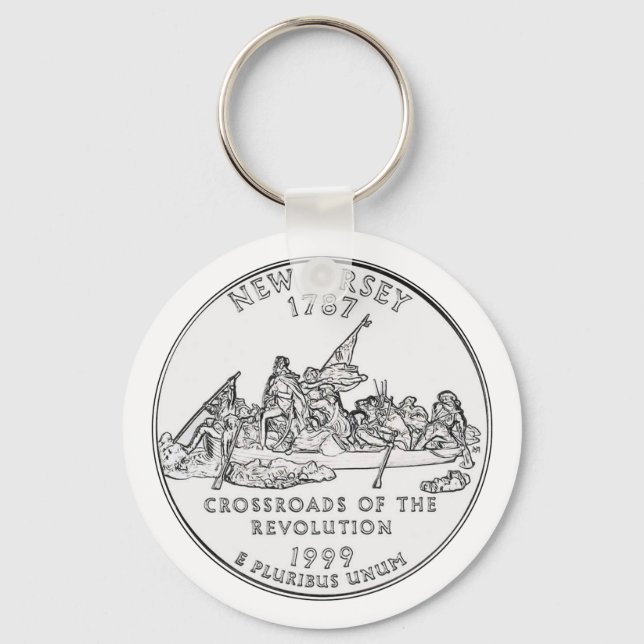 New Jersey State Quarter Key Ring (Front)