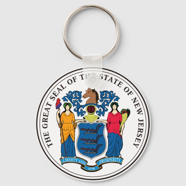 New Jersey State Seal Key Ring (Front)