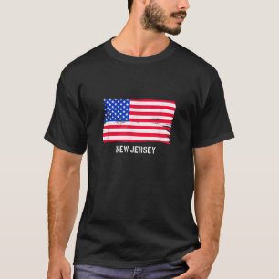 New Jersey State Vintage USA Flag T-Shirt