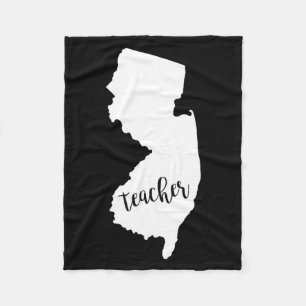 New jersey teacher home state back to school fleece blanket