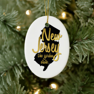 New Jersey The Garden State Ceramic Tree Decoration