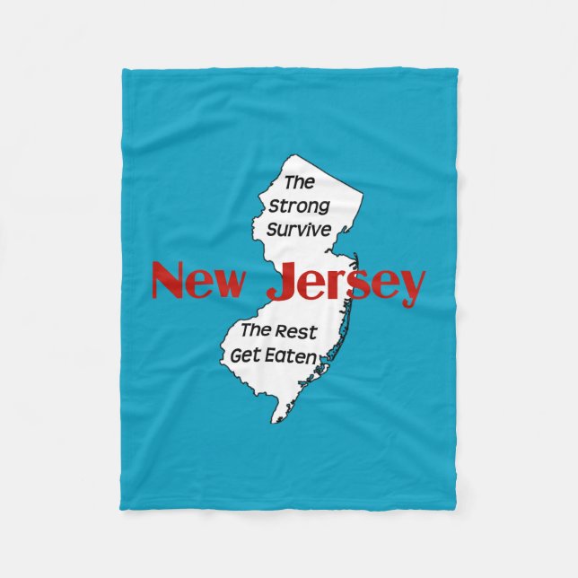 New Jersey The Strong Survive Personalised Fleece Blanket (Front)