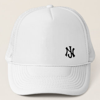 New Jersey trucker all white Trucker Hat