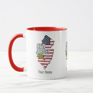 New Jersey United States Retro State Map USA Mug