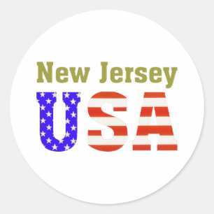 New Jersey USA! Classic Round Sticker