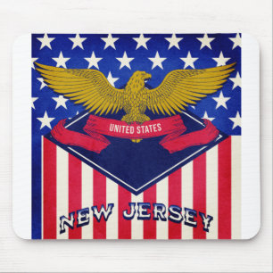 New Jersey USA Flag Mouse Mat