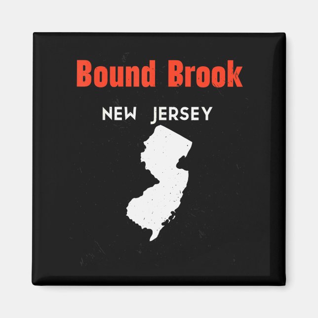 New Jersey Usa State America New Jerseyite Bound B Magnet (Front)