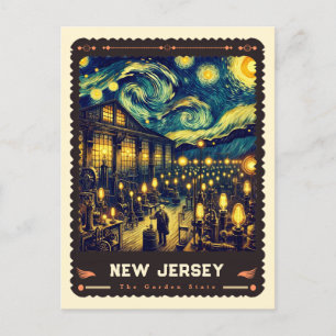New Jersey   Vincent Van Gogh Inspired Postcard
