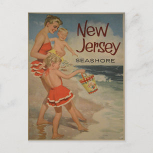 New Jersey Vintage Travel Poster Postcard