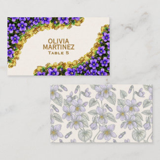 New Jersey Violet Wedding Place Card