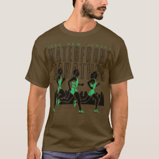 New Jersey Waterfront Marathon 89 Faded Vintage St T-Shirt