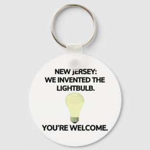 New Jersey: We invented the light bulb. Key Ring