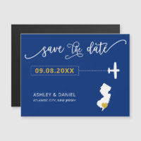 New Jersey Wedding Save the Date Card, Map