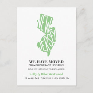 NEW JERSEY We've moved New address New Home Postc Postcard