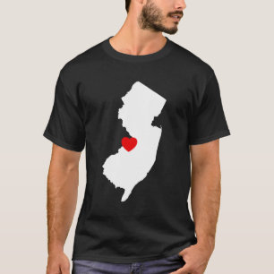 New Jersey with Red Heart T-Shirt