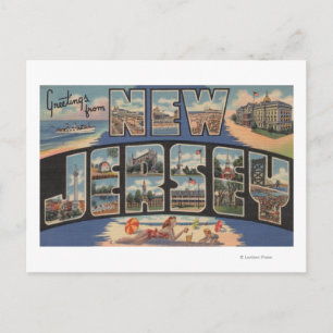 New JerseyLarge Letter ScenesNew Jersey Postcard