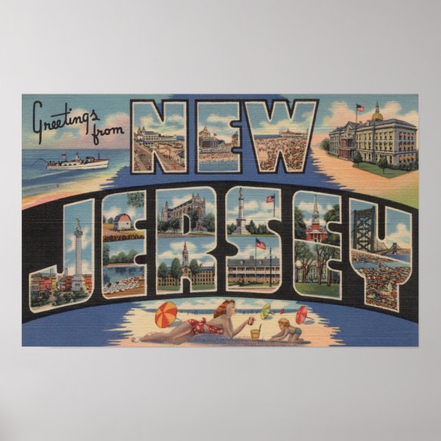New JerseyLarge Letter ScenesNew Jersey Poster (Front)