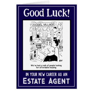 New Job as an Estate Agent. Good Luck Card