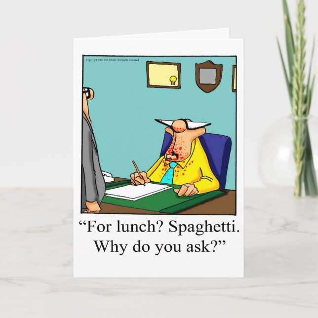 New Job Congratulations Humour Greeting Card (Front)