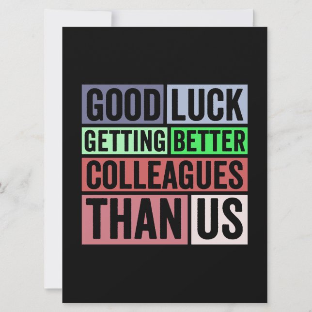 New Job Funny | Farewell Coworker Leaving | Good L Save The Date (Front)