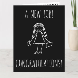 New Job Woman Greeting Card