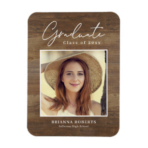 New Journey Rustic Graduation Announcement Magnet