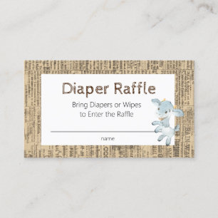 New Kid Farm Goat Diaper Raffle Card