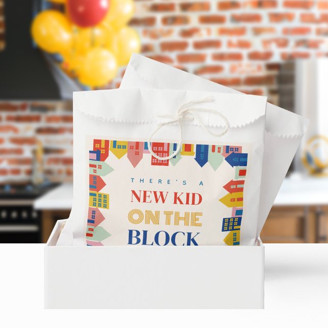 New Kid On The Block Houses Neutral Baby Shower Favour Bags (Creator Uploaded)