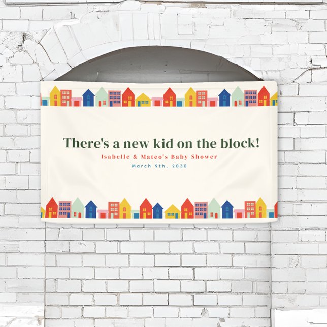 New Kid On The Block Neighbourhood Baby Shower Banner (Creator Uploaded)