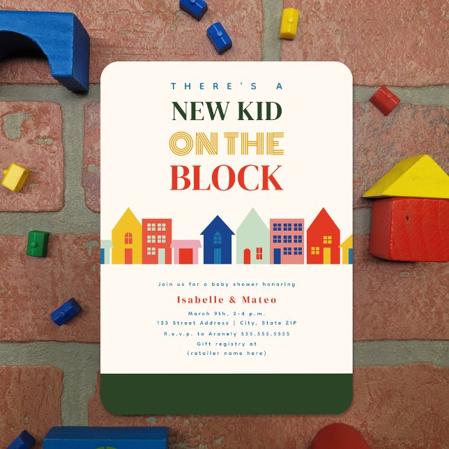 New Kid On The Block Neighbourhood Baby Shower Invitation (Creator Uploaded)