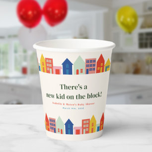 New Kid On The Block Neighbourhood Baby Shower Paper Cups