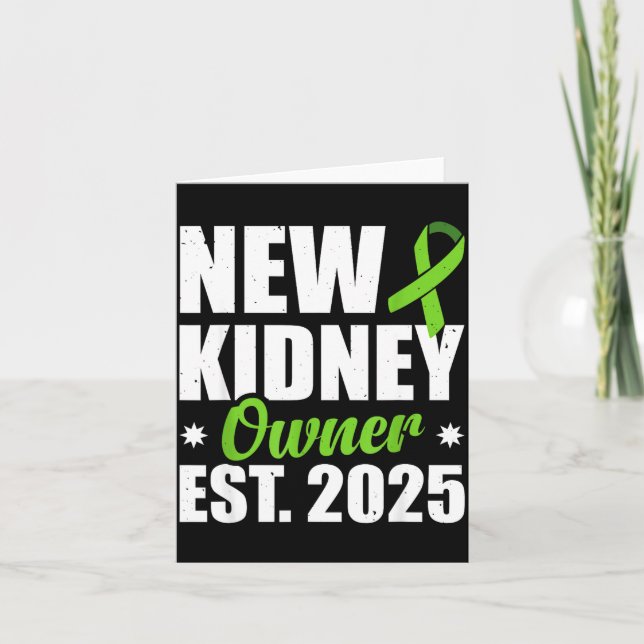 New Kidney Owner Est. 2025  Card (Front)
