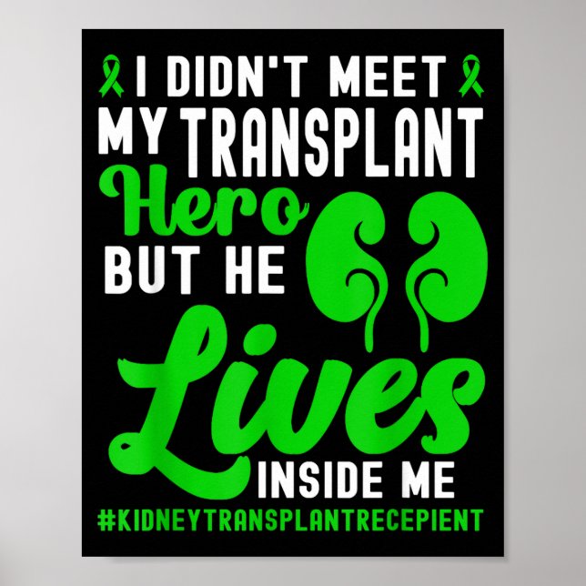 New Kidney Owner Funny Kidney Transplant Survivor  Poster (Front)