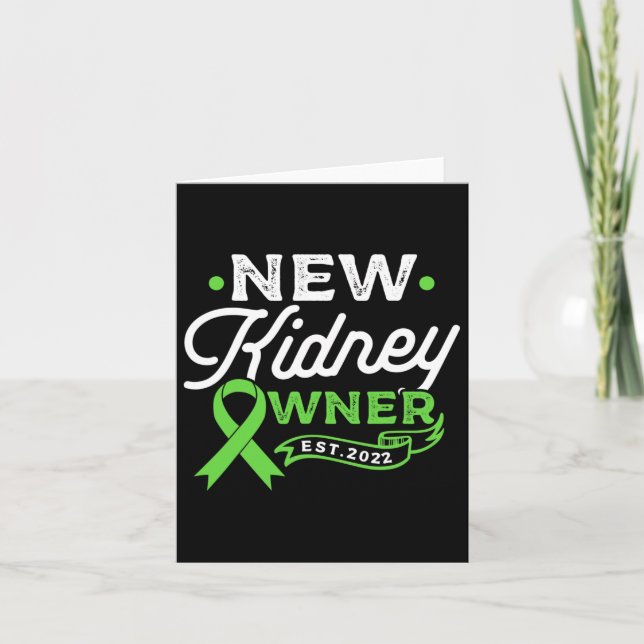 New Kidney Owner Kidney Disease Awareness Survivor Card (Front)
